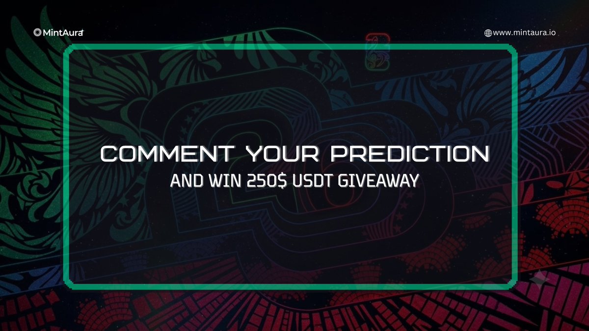 MintAura's tweet photo. 250$ USDT GIVEAWAY
Complete the following tasks and win giveaway:-
1️⃣ Follow @MintAura 
2️⃣ Like 🩷 & Retweet 🔁
3️⃣ Comment your prediction of today's match result (ARGENTINA VS SPAIN)
4️⃣ Comment your wallet address