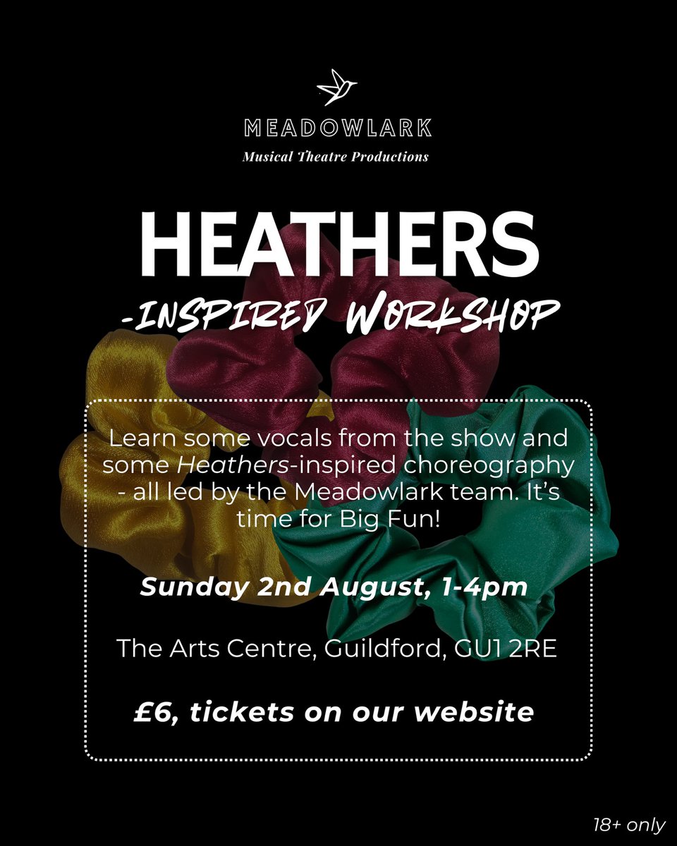 Meadowlarkmtp's tweet photo. Stop singing and dancing over the summer? We could never 🚫

We are so excited to be hosting a Heathers-inspired workshop on the 2nd August! Tickets available here: https://t.co/9fNwDWIaY0 💙❤️💛💚 https://t.co/6sBBcgVjI5