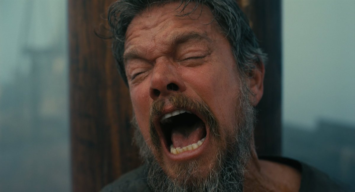 georgeviews's tweet photo. I still keep thinkinh about The Sirens' segment in The Odyssey, it has perhaps one of the most psychologically deep dialogues of the movie.

Eurylochus: "What was the sirens' song?"

Odysseus: 
"All the things you want it to be.
Then all the things you wish you never wished for.
It was the delicious itch you go to scratch...
And find it under the skin, but can't reach it.
So the delicious itch becomes unbearable.
Told you what you most want is what you most can't have.
And what you most can't have is what you already had. And lost."
👏 

The scene with the music of Ludwig Göransson brought tears to my eyes. So powerful. So beutiful. And utterly sad! One of the best scenes I've ever seen in my entire life. 🥺