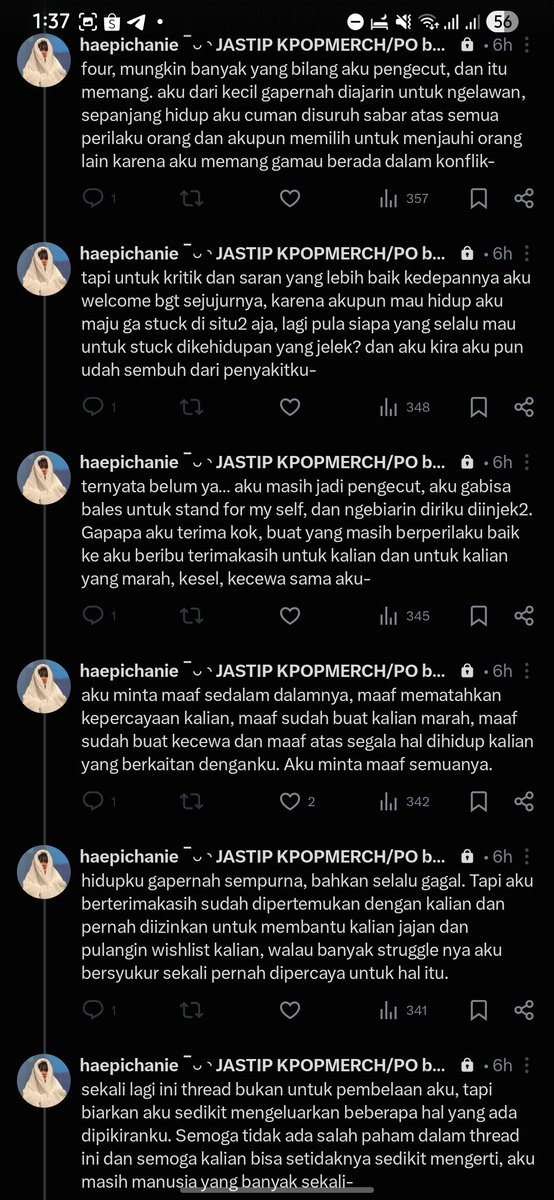 crsntmn_'s tweet photo. I'm one of her customer when this happen. Sejujurnya ya, your apologize is feels more like you are looking for validation for why you gone in the middle your responsibility. Kalau kamu gak siap dengan segala konsekuensi atau you've that bad habit buat ngilang you better fix your- https://t.co/WHqlv1WkJj