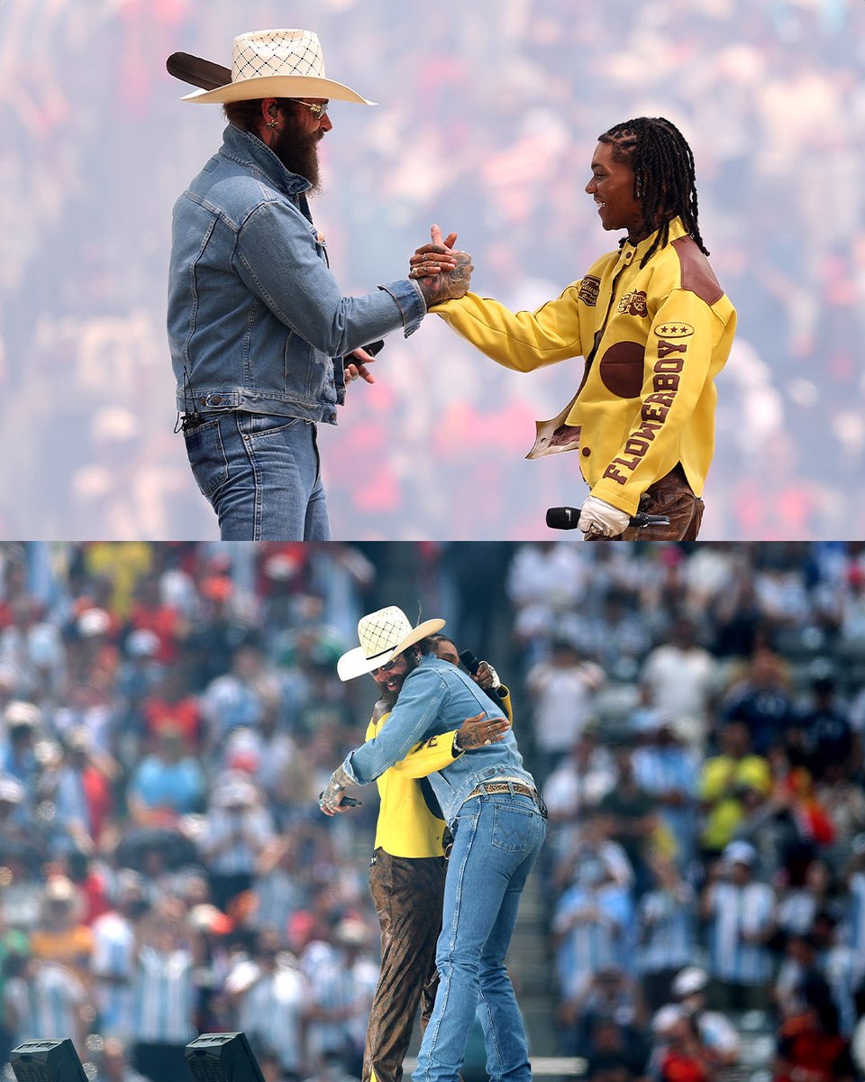 ComplexMusic's tweet photo. Post Malone and Swae Lee at the FIFA World Cup Final opening ceremony https://t.co/i7xgfhMx3b
