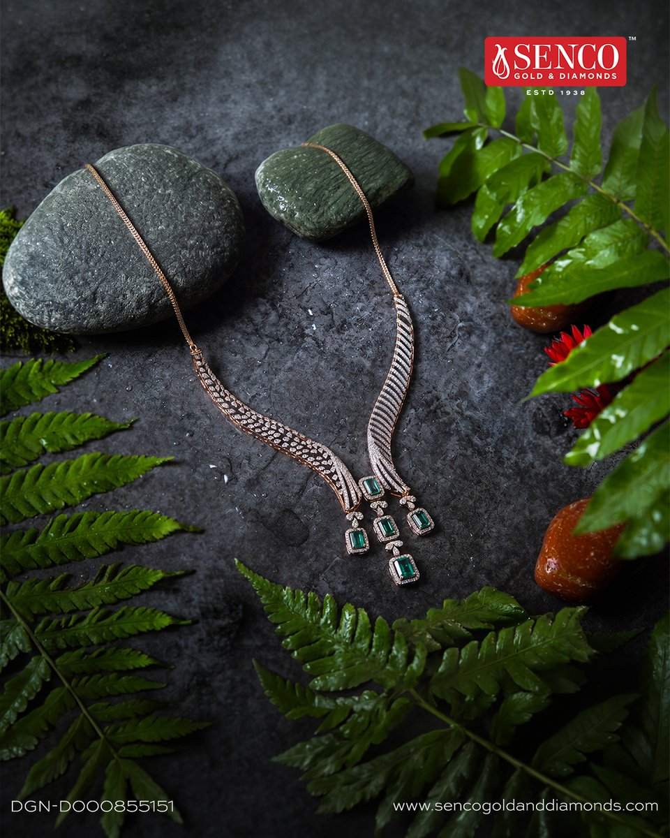 sencogoldindia's tweet photo. Emeralds echoing the season’s lush greens, diamonds flowing in forms inspired by nature. From a statement necklace to striking earrings, creations crafted to capture the monsoon in its most precious form.

#SencoGoldAndDiamonds #ThisMonsoonShineYourWay #JewelsOfTheMonsoon https://t.co/f0E5f5khB8