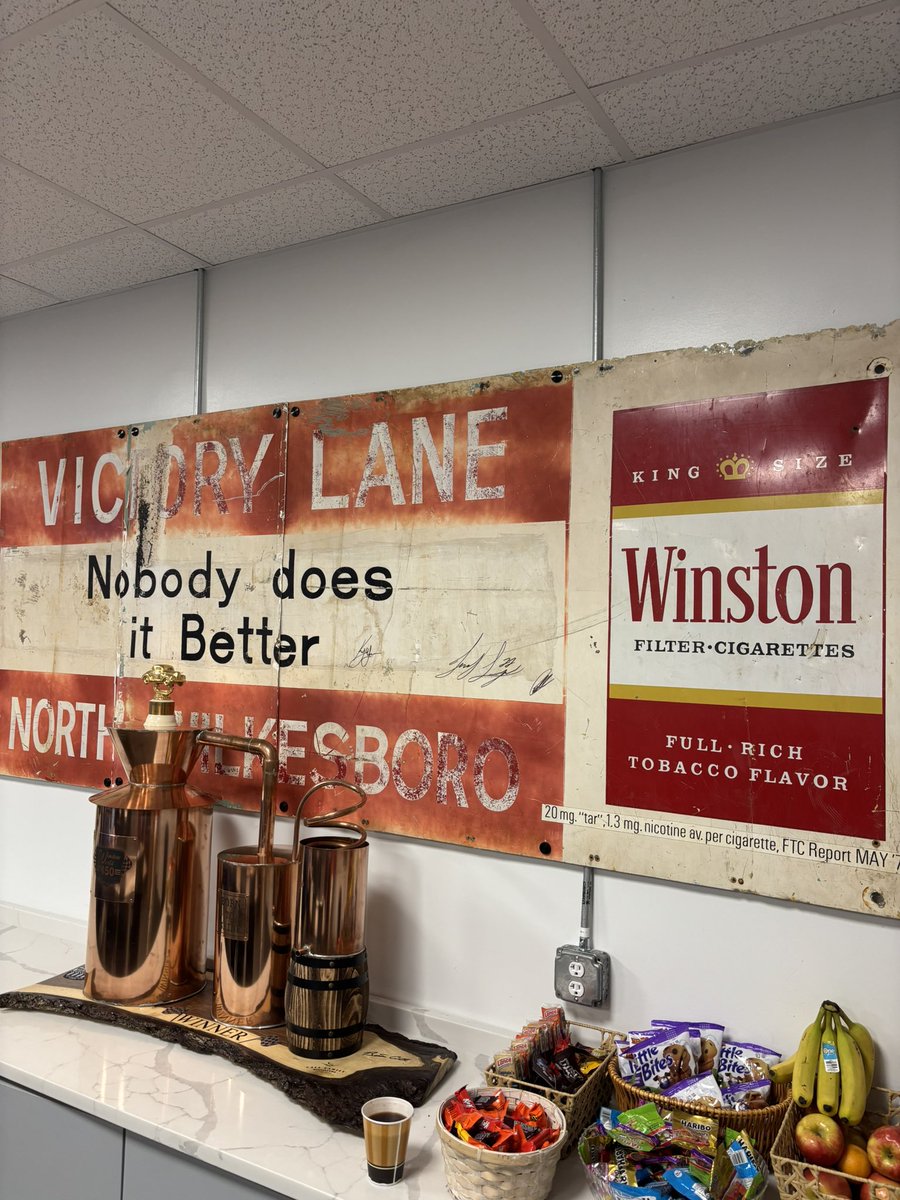 Moonshine still trophy flanks the old @NWBSpeedway Victory Lane