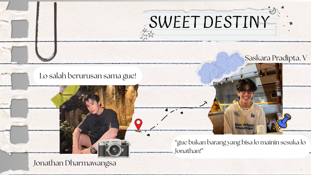 BlueSky32171103's tweet photo. #jimmysea AU

-Sweet Destiny-

Saskara hanya ingin ketenangan selama di sekolah. Namun, segalanya berubah rumit saat ia tidak sengaja menumpahkan minuman ke baju jonathan, siswa paling di takuti seantero sekolah. https://t.co/ZsG2ME4hkJ