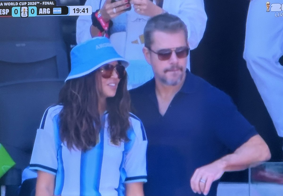 PolymarketSport's tweet photo. 🚨Matt Damon is attending the 2026 World Cup final https://t.co/G8hXbdGk2j