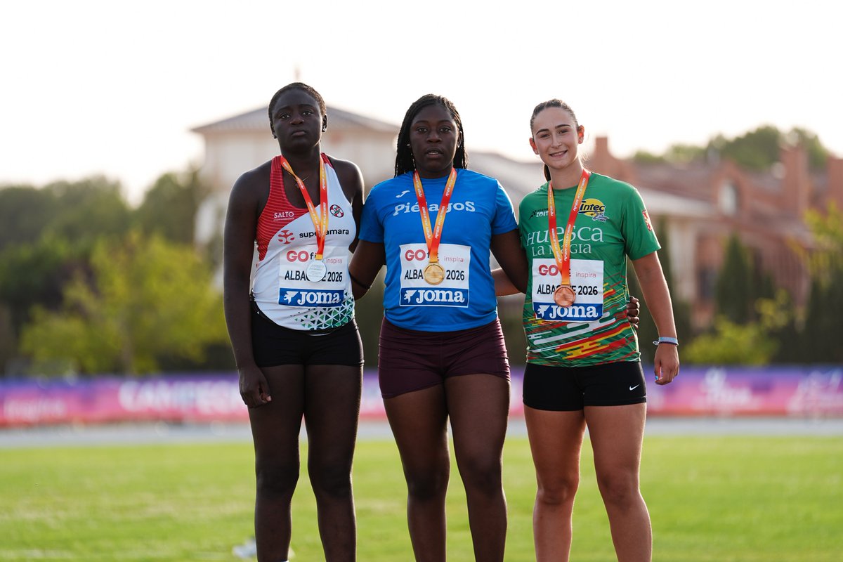atletismoRFEA's tweet photo. Nuevos campeones tras las últimas finales 🏅

👉 Altura 🚹
🥇 Nicolas Clemente
📏2️⃣.1️⃣6️⃣

👉 Decatlón 🚹
🥇 Ignacio Mateo Lozano
⏱️ 6️⃣3️⃣2️⃣8️⃣

👉 Lanzamiento de disco 🚺
🥇 Andrea Njimi Tankeu
📏5️⃣5️⃣.8️⃣5️⃣

👉 3.000 m 🚺
🥇 Patricia Delgado
⏱️ 9️⃣:3️⃣8️⃣.0️⃣6️⃣

📊 https://t.co/tWji2srF56 
📺 @RTVEplay
🔗 https://t.co/nimu1UtwDl