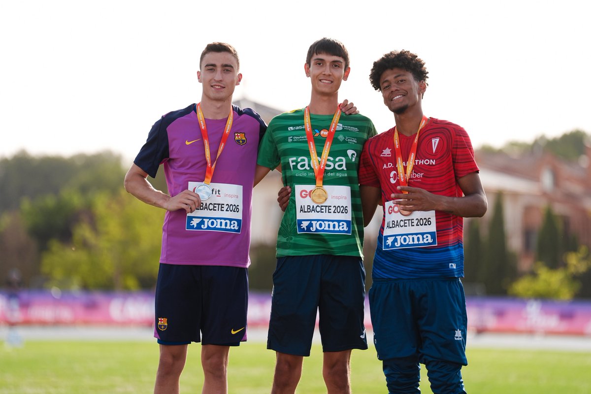 atletismoRFEA's tweet photo. Nuevos campeones tras las últimas finales 🏅

👉 Altura 🚹
🥇 Nicolas Clemente
📏2️⃣.1️⃣6️⃣

👉 Decatlón 🚹
🥇 Ignacio Mateo Lozano
⏱️ 6️⃣3️⃣2️⃣8️⃣

👉 Lanzamiento de disco 🚺
🥇 Andrea Njimi Tankeu
📏5️⃣5️⃣.8️⃣5️⃣

👉 3.000 m 🚺
🥇 Patricia Delgado
⏱️ 9️⃣:3️⃣8️⃣.0️⃣6️⃣

📊 https://t.co/tWji2srF56 
📺 @RTVEplay
🔗 https://t.co/nimu1UtwDl