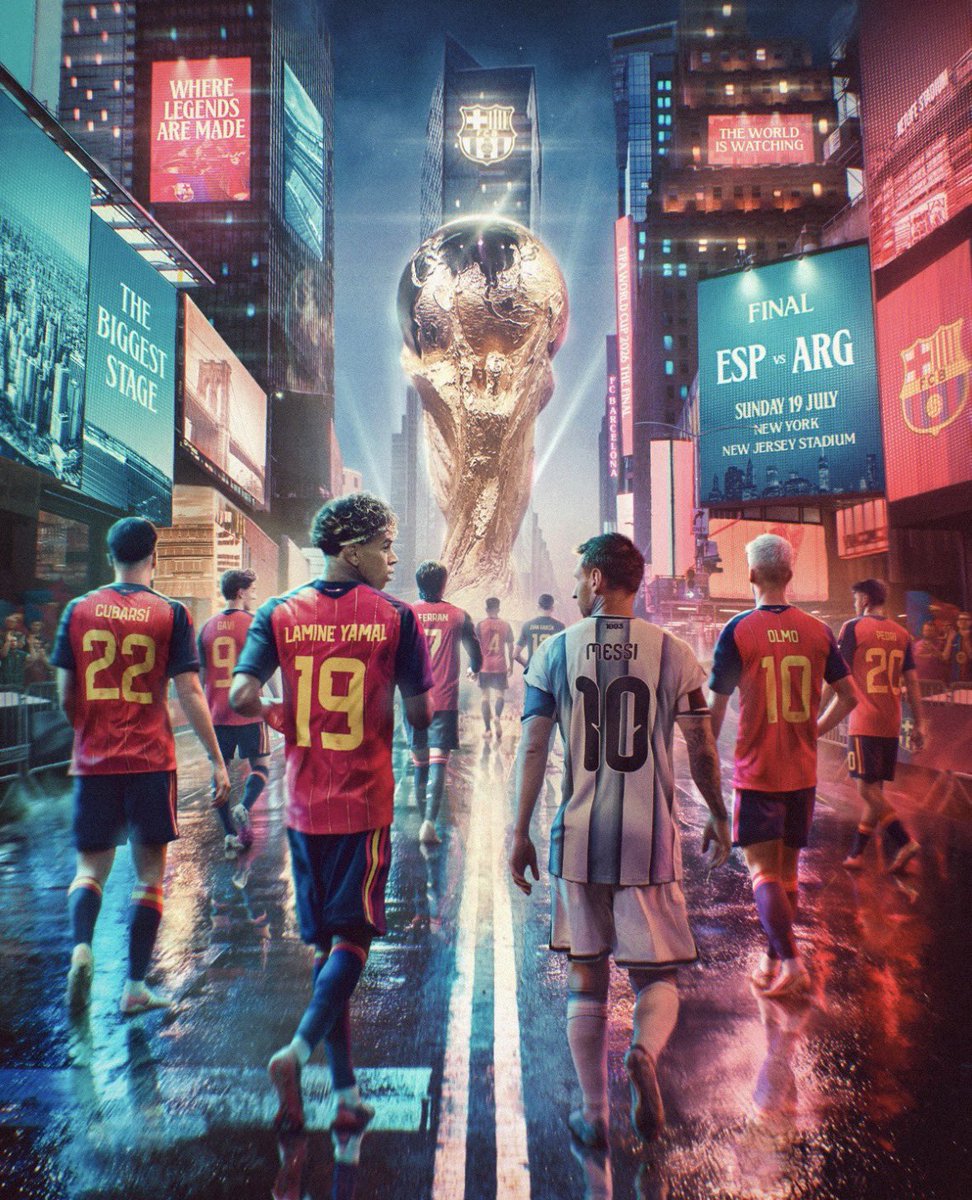 VenomCuler's tweet photo. Final de copa del mundo
España 🇪🇸 VS Argentina 🇦🇷 

Heredero VS Rey

La verdad las expectativas las tengo hasta las nubes, cualquiera de los dos resultados me haría feliz pero debo ser honesto espero ver a Lamine campeón del mundo. https://t.co/bkPj3pvRBA
