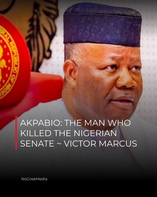 AndrewOkere's tweet photo. AKPABIO: THE MAN WHO KILLED THE NIGERIAN SENATE 

~ Victor Marcus

Godswill Akpabio will go down as Nigeria’s worst Senate President.

He destroyed a once-respected Senate.  He turned it into an appendage of the Executive.

The Red Chamber is now Tinubu’s errand boys. It is now APC’s branch office.

No Senate in Nigeria’s history has rubber-stamped this much recklessness.

Not one “No” to padded budgets.
Not one “No” to reckless borrowing.
This generation will remember him.

The next will too. As the man who had power to stop hardship and chose to endorse it.

Democracy demands three independent arms of government.

In Nigeria, Akpabio merged all three into one party: APC.

Senator Akpabio, posterity is watching. And it will not be kind.

You mortgaged the future of Nigerians for Tinubu and the APC.

©Victor Marcus: The Media Director