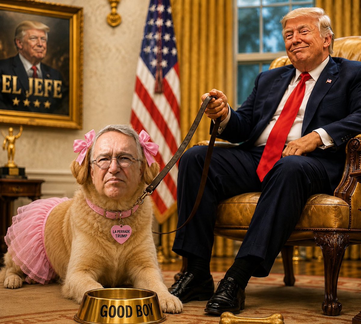 cgaytan84's tweet photo. @marcelcarrillog Cómo te ardió que le dijeran #laperritadeTrump a tu amo, jajajaajaja https://t.co/SCOiirSjbV