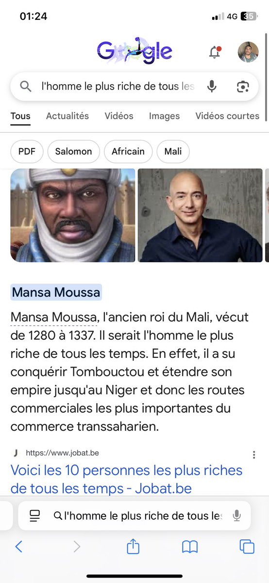 africains887's tweet photo. @quoicoubologue Je tiens juste à preciser que l’homme le plus riche c’est un ancien roi du Mali.  🤣 https://t.co/35XMjobzm2