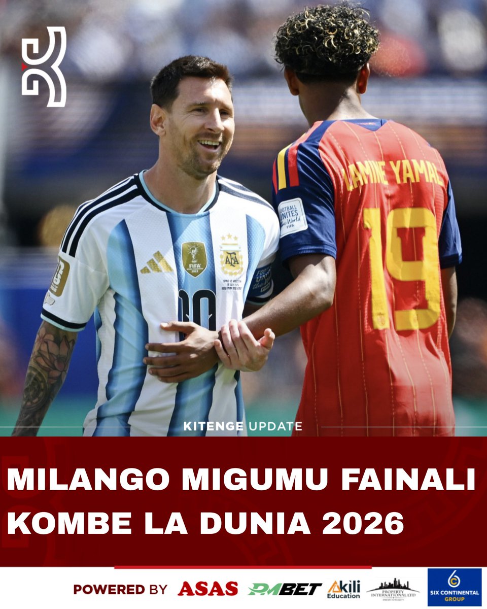 mshambuliaji's tweet photo. Bado milango ni migumu katika dimba la New York New Jersey kwenye fainali ya Kombe la Dunia la FIFA 2026.
28': Argentina ๐ฆ๐ท 0-0 ๐ช๐ธ Spain
#KitengeSports https://t.co/dg5N4xdlNZ