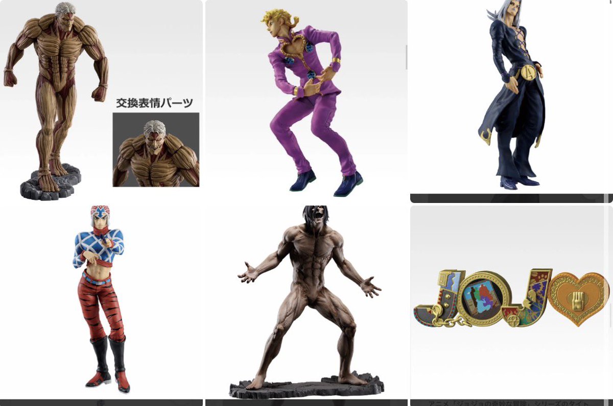 msw798835's tweet photo. 【交換 譲渡】
一番くじ　フィギュア
進撃の巨人　ジョジョの奇妙な冒険
HUNTER×HUNTER デスノート

譲　画像1 
　　（🔴のみ開封済）

求　画像2
　　(進撃優先、開封品も相談可）

比率違い相談可能です。
譲渡はYahooフリマを通してお取引希望です。
ご気軽にお声がけください🙇‍♀️ https://t.co/FoTM6TqSCH