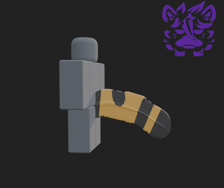 SebbyDuck's tweet photo. After the hat accessories i thought making tails for them would be an amazing idea !
Here are the tails i modeled for @CainTheAxolotl and @Axologon !
#roblox #robloxdev #blender3d #3D #3DCG https://t.co/z5dALr3ItR