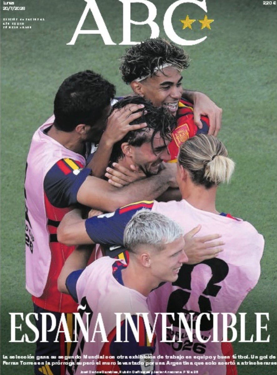 alandete's tweet photo. Portada https://t.co/Y11MyMlwoe