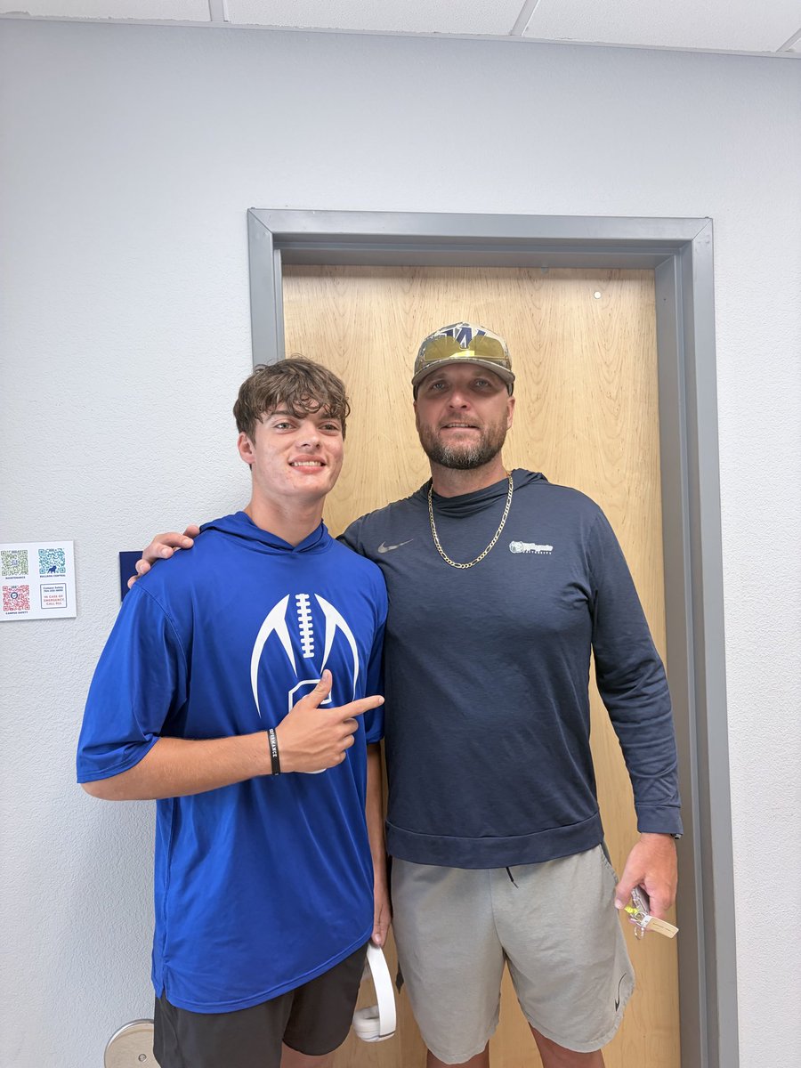 TreyHyland52's tweet photo. Had a wonderful camp experience in North Carolina with @DaxtonEvans32 with @WingateDLLB Amazing atmosphere and coaches. Special shoutout to @MalikRJordan for great coaching points and a good conversation after. Had fun competing, didn’t lose a 1v1 rep and won my races. https://t.co/tLuXKs7PFr