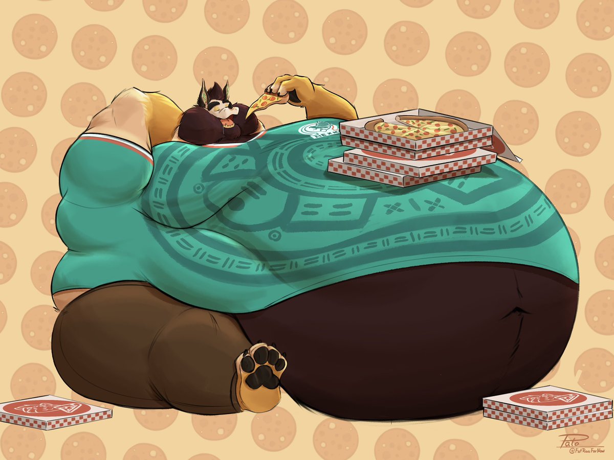 FatRaccForNow's tweet photo. Pizza 😋🍕

Finished comm for @ArksonChronicle!!! He likes pizza a lot.

#furry #furryart #fatfur #commission https://t.co/AkTOPXIhVS