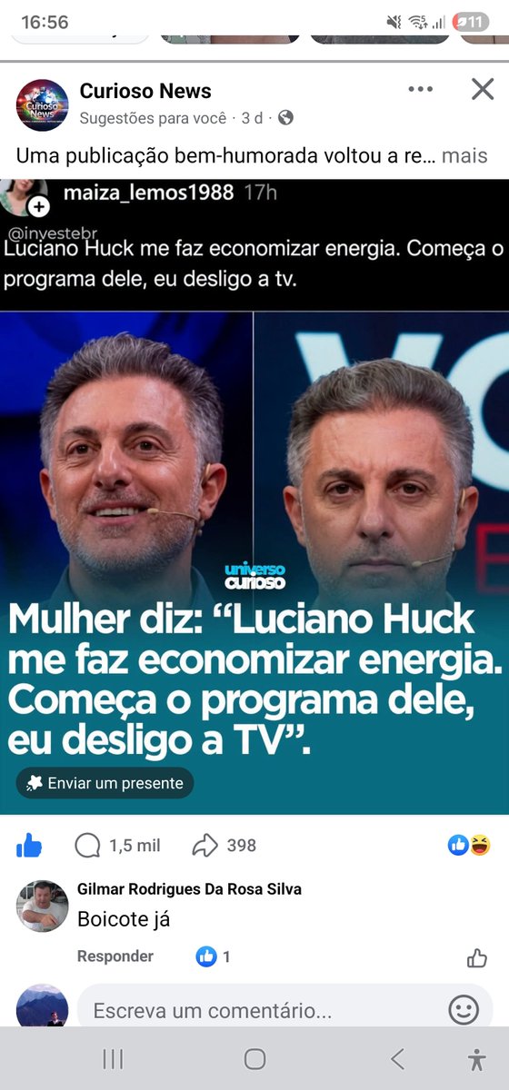 PedPedrozo's tweet photo. @LucianoHuck https://t.co/ywkmwKkFlX