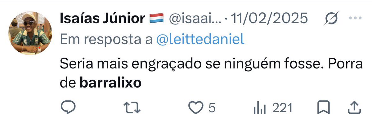 vsfdecv's tweet photo. @isaaiasjr @caio_warriors @henriqqsh Ainda é usa termo racista. Parabéns passou no teste pra ser Bahia. Misógino, racismessi e ainda usa termo racista https://t.co/lQVFC7tA1G