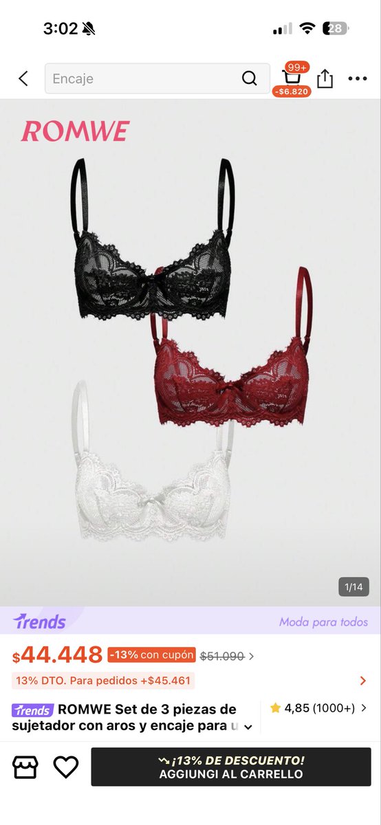 IsaManifestsloa's tweet photo. @inefxblee No he comprado bras en temu, pero compre estos en shein y 1000/10 https://t.co/bsPeWe5I4E