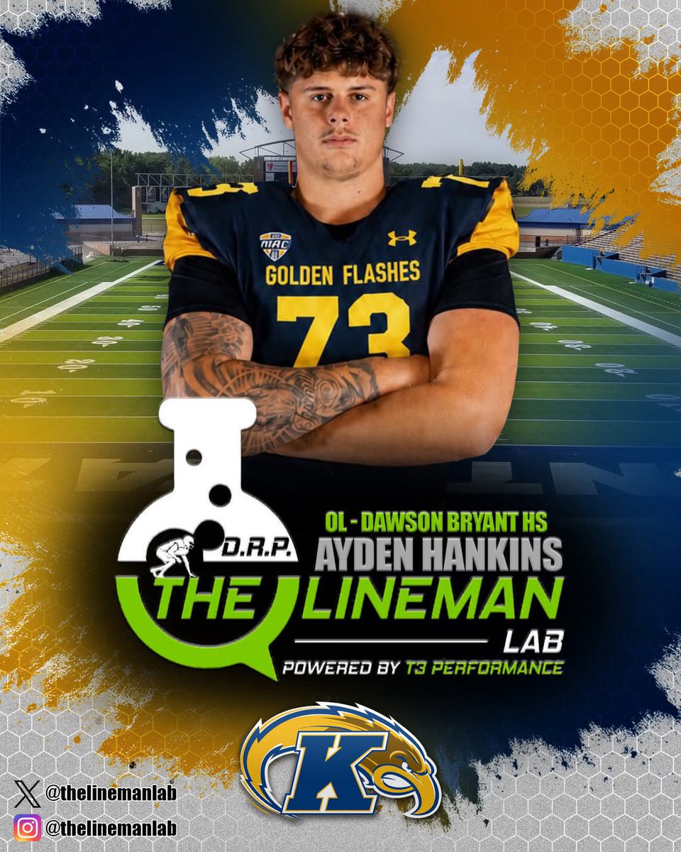 thelinemanlab's tweet photo. #CommitmentAlert 🚨
◾️ Class of 2027 @AHankins86288
◾️ O-Linemen from Dawson Bryant
◾️ Committed to @KentStFootball
Congratulations Ayden! We are looking forward to seeing you compete at the next level!
#LabMade🧪 https://t.co/RALguuHnC9