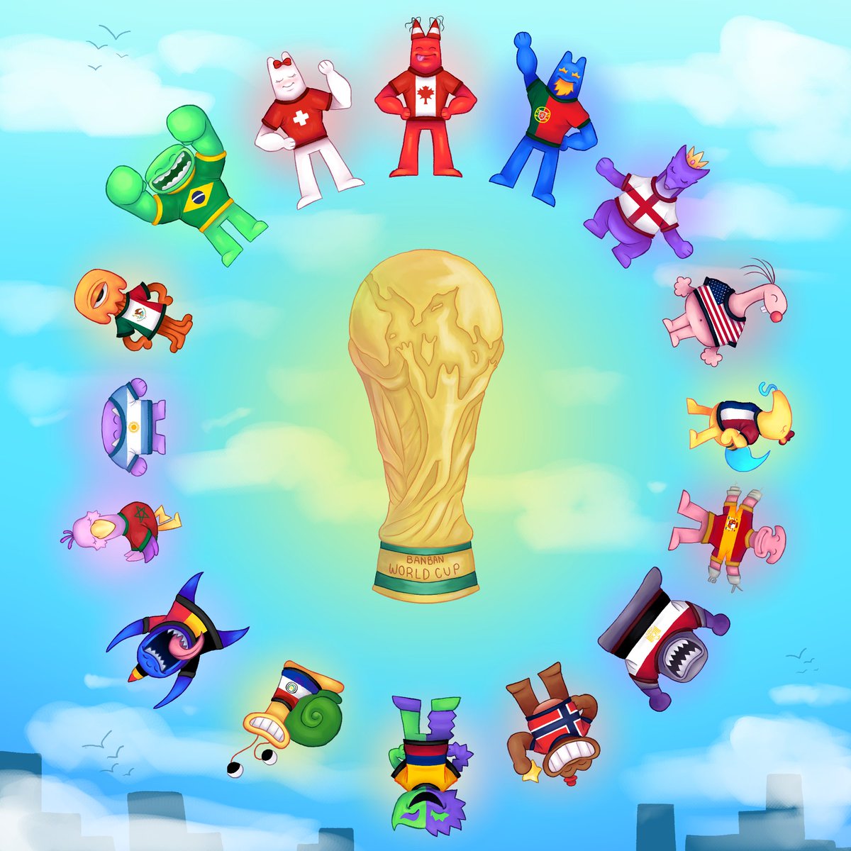 Euphoric_Bros's tweet photo. That was fun 🏆 
Congratulations to every nation that reached the round of 16 this World Cup! 🌍⚽
#worldcup #gartenofbanban https://t.co/lA9V5Ar7DA