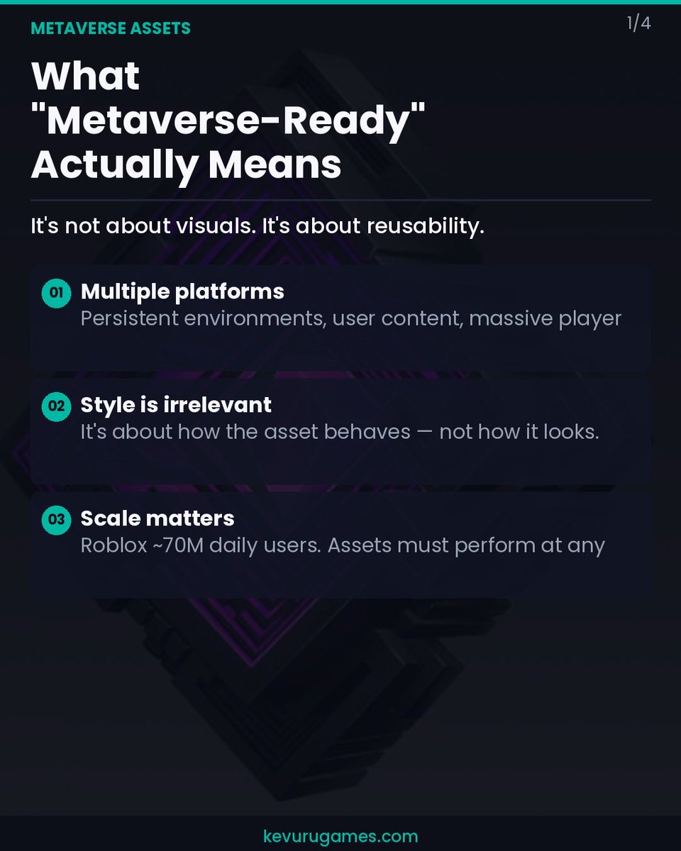 KevuruGames's tweet photo. "Metaverse-ready" refers not only to graphics but also to creating assets that remain compatible across platforms and updates.

We built a full metaverse world for MechaChain. We know the pipeline.

Contact us to discuss building your metaverse world: https://t.co/WQnH1SSIad

👍 Like and follow for more!

#metaverse #gameart #kevurugames