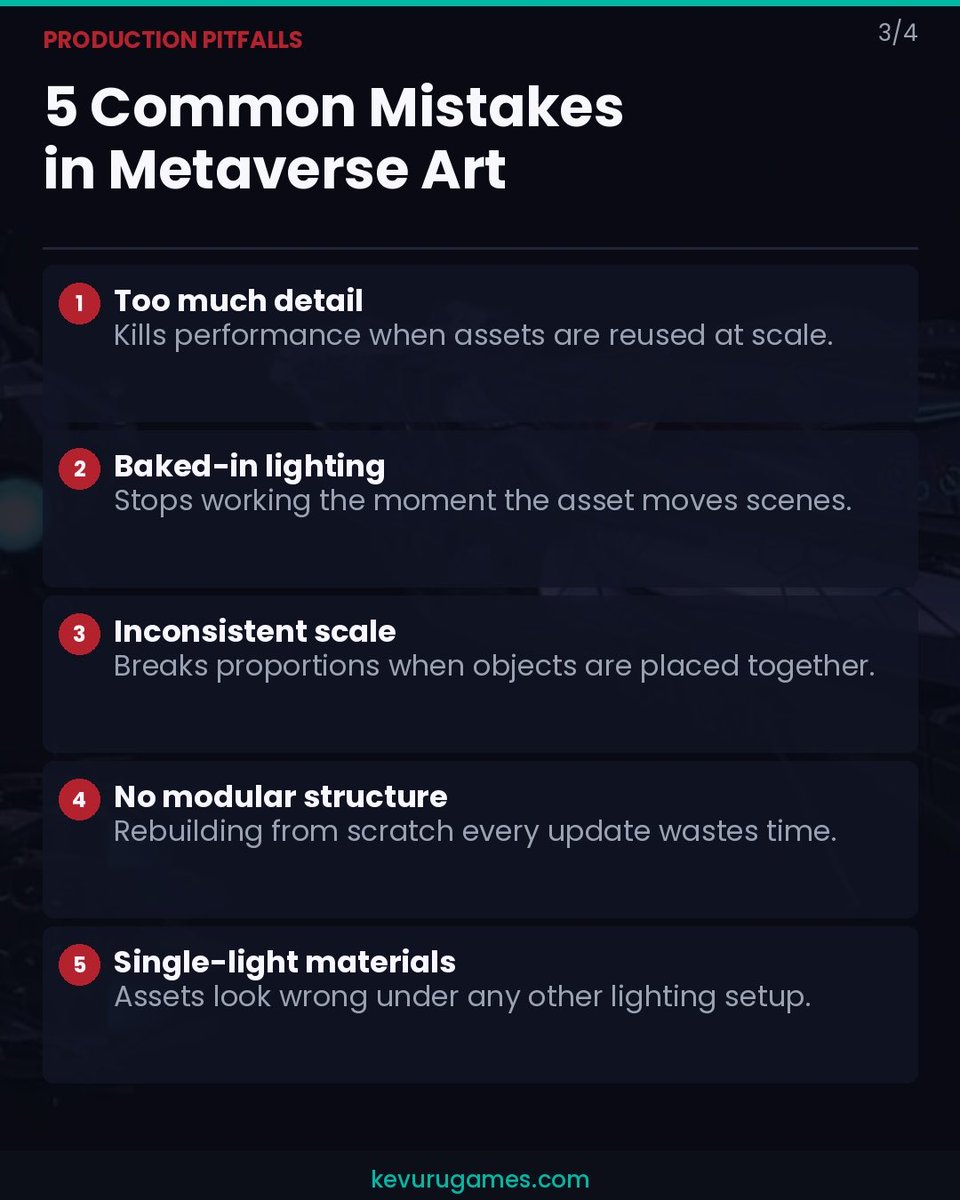 KevuruGames's tweet photo. "Metaverse-ready" refers not only to graphics but also to creating assets that remain compatible across platforms and updates.

We built a full metaverse world for MechaChain. We know the pipeline.

Contact us to discuss building your metaverse world: https://t.co/WQnH1SSIad

👍 Like and follow for more!

#metaverse #gameart #kevurugames