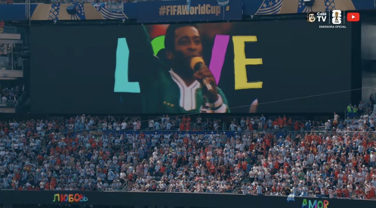Marcelo_Hazan's tweet photo. Linda homenagem para o Rei Pelé 🤴🏿

Emocionado com essa imagem e a mensagem “LOVE” para o maior jogador de todos os tempos.

Ele é o futebol ⚽️❤️🥹 https://t.co/S0Glio7xRe