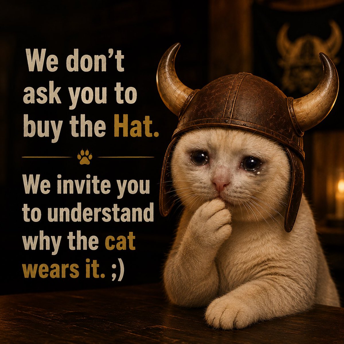 BULLCATHAT's tweet photo. Just to be clear…

We don’t ask you to buy the Hat.

We invite you to understand why the @TheBULLCATTTT wears it. 😜

Some people only see a meme.

Others see a story.

A community.

A symbol.

The Hat was never about convincing everyone.

It’s about finding the few who understand it.

If you get it… well who knows... 🙃

If you don’t… just keep watching. 😉

One BullCat. One Legendary Hat. 🪖

$BCHAT

#BCHAT #BullCat #Solana #Memecoin #Crypto #CryptoCommunity #MemeCoin #TheHat #TheLegend #BelieveInTheHat 🔥