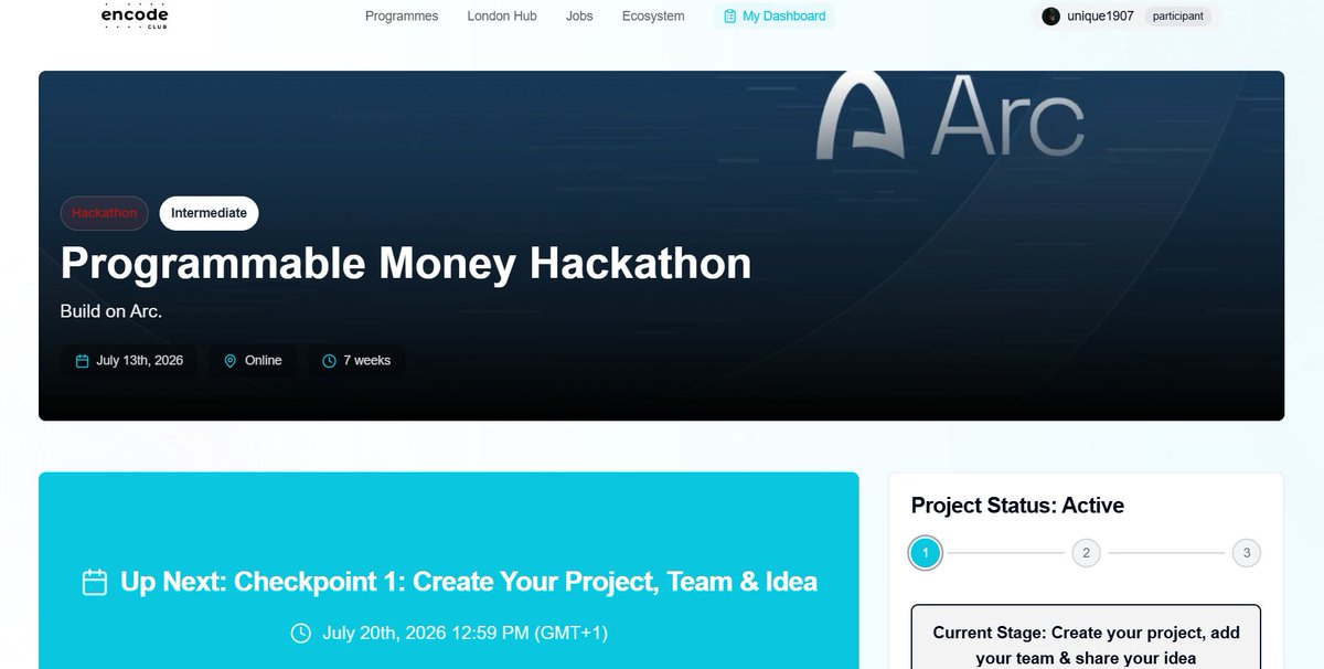 unique1907_'s tweet photo. Checkpoint 1 submitted! 🛠️
We are architecting CCN (Creator Challenge Network) to abstract all the Web3 complexity
Bringing automated creative escrows and multi-tier programmable USDC payouts straight to @arc  using @Circle infrastructure.

The architecture is locked, landing page is live
Next stop: Testnet build! 🚀