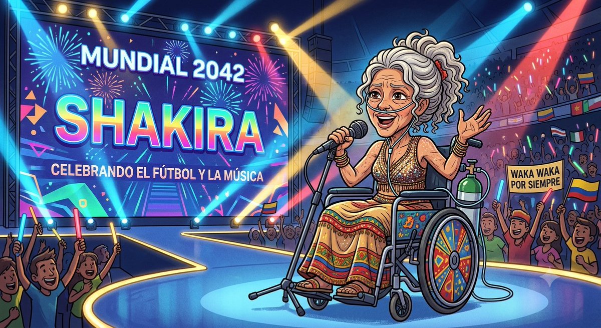 rthur013's tweet photo. Vengo del futuro y Shakira sigue cantando en el Mundial... https://t.co/gaiuPyRhiz