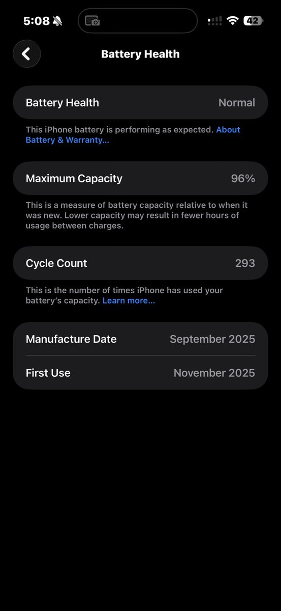 HarshaStreams's tweet photo. Guys lately i started streaming using my 17 pro max does it effecting my iPhone battery health? https://t.co/dTMLxD3njE