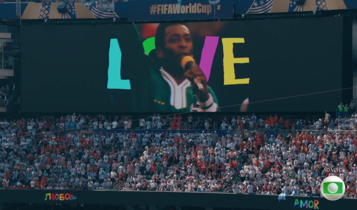 Renatoabate's tweet photo. Pelé - LOVE, LOVE, LOVE @CBF_Futebol @tvglobo  #cbf https://t.co/letpmCPsSN