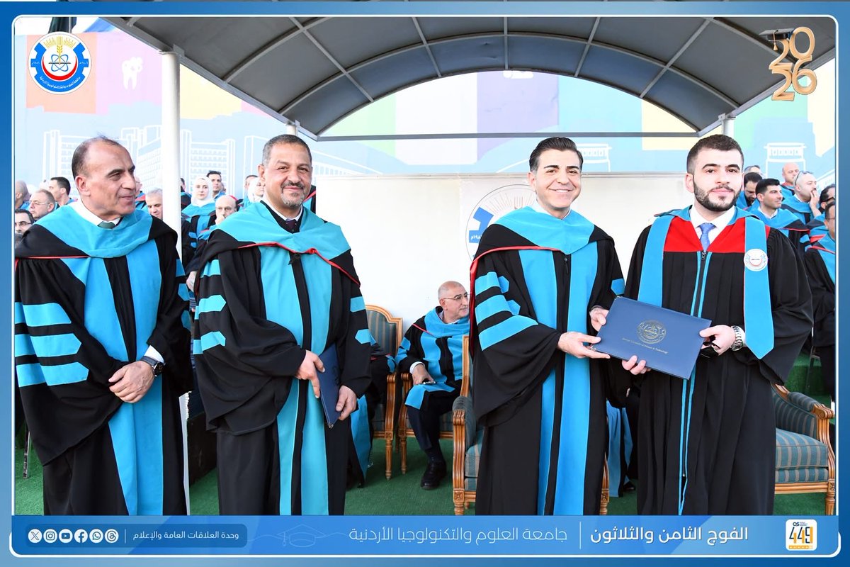 JUSTEDUJO's tweet photo. جامعة العلوم والتكنولوجيا الأردنية تحتفي بتخريج الفوج الثامن والثلاثين وتستهل الاحتفالات بطلبة كلية الطب

https://t.co/OnVC1oSKMh https://t.co/UaEfHWd9l6