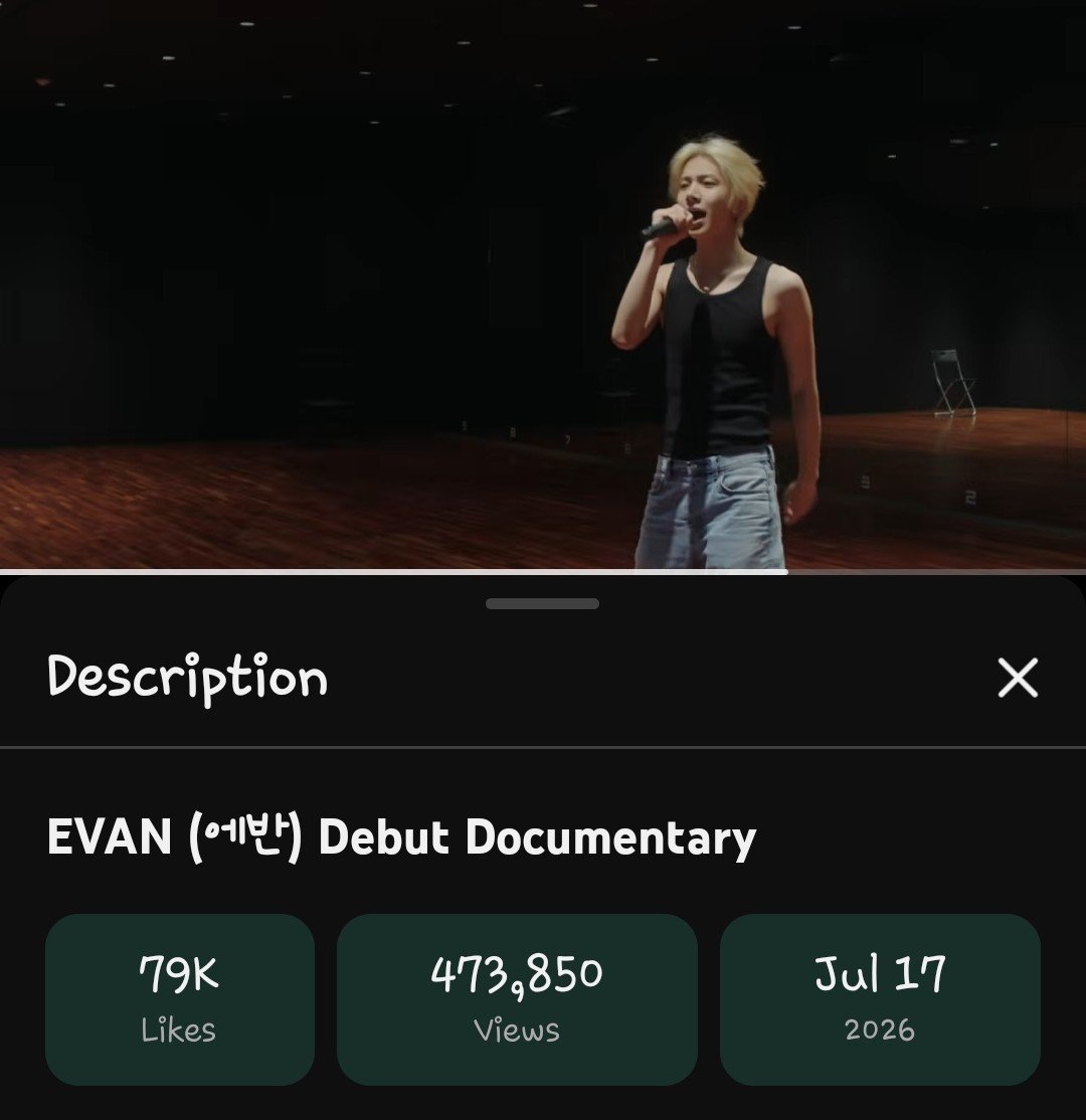 HeeseungUSA's tweet photo. WOW!!! We exceeded our goal of 450K views for EVAN's Debut Documentary!!!

Right now, there are 473,850 views!! 👏🏻👏🏻👏🏻

Let's get to 500K views!!! Everyone, fighting!!!

#EVAN #에반
#HEESEUNG #희승 #李羲承 #ヒスン
@h_evva_n @evan_officialJP https://t.co/4YehNPoKuC