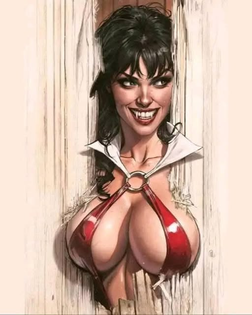 fabiaschi's tweet photo. Vampirella - Art by Cedric Poulat. https://t.co/LOg5iH4P1B