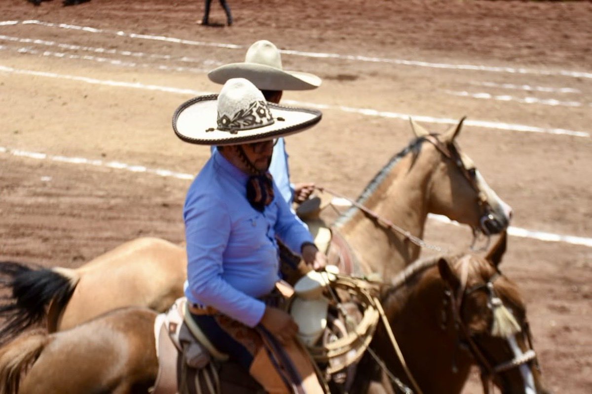 MarcoMendoza_B's tweet photo. Hoy tocó caporalear la charreada de feria de Santiago Tulantepec, entre amigos, a caballo y con el orgullo de ser hidalguense.
La charrería no es solo nuestro Deporte Nacional, es familia, es tradición, es el respeto por la tierra que nos vio nacer.
#MMContigo #HidalguenseComoTú