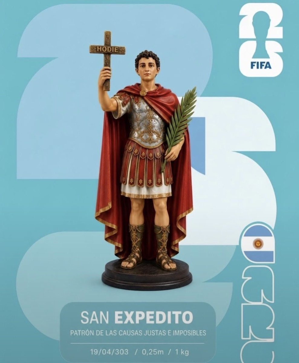 PaoRodriz's tweet photo. COMPARTAN A SAN EXPEDITO QUE AYUDE A ROMPER EL ARCO DE ESPAÑA Y PROTEJA A ARGENTINA!!
Dios de nuestro lado!
#vamosargentina 
#diosdenuestrolado https://t.co/RBFzNa0QGK