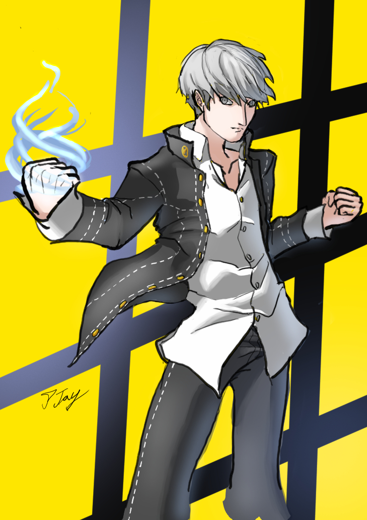 PJayjey's tweet photo. 'The Protagonist" so they say. #Persona4 https://t.co/K2t8weEmud