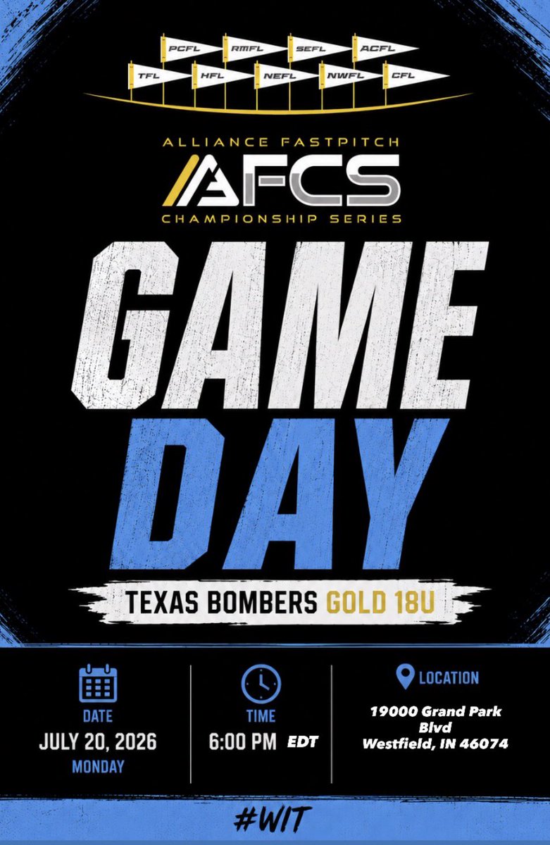MaciBarnes2029's tweet photo. Catch us tomorrow for our first game at the AFCS National Championships.
#AuidenceOfOne
#AllGloryToGod
#HisPlan
#KeepGrinding
#wit
@TXBombersGold18 @bombers_academy @bombercoach @catosterman @ExtraInningSB @LineDsoftball @los_stuff @BrenttEads @SoftbalAmerica @PrepSoftball @LegacyLegendsS1