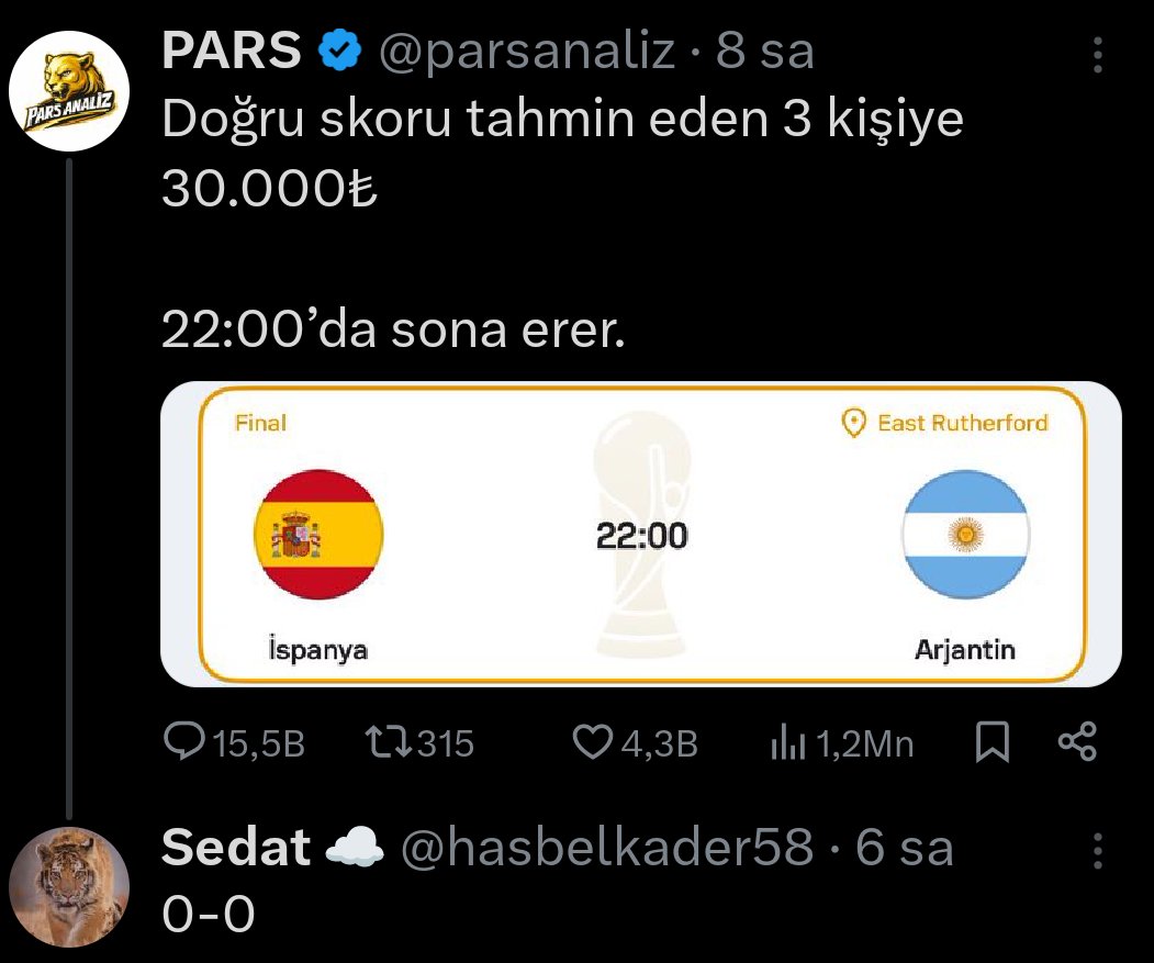 hasbelkader58's tweet photo. @parsanaliz Evet kral , umarım 3 kişiden biriyimdir :)) https://t.co/av4I0IvtE8