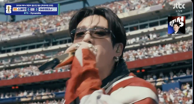 pannchoa's tweet photo. BTS performs Dynamite effortlessly at the 2026 World Cup Halftime Show
https://t.co/Phoqt8oNsL https://t.co/PNGG2LoZYh