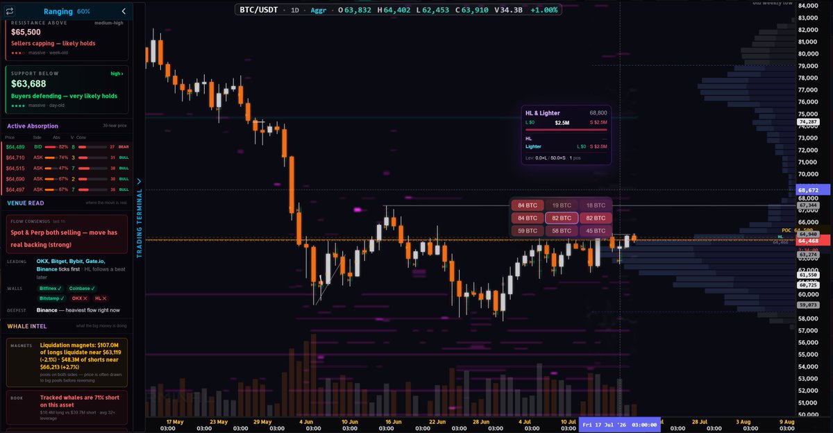 kriv0x's tweet photo. Imagine having all this insight! Actual liquidation levels, depth walls and market reflection! 
Not only charting - Actual market intelligence https://t.co/SvT9Wwcq3O