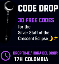 GostherCat's tweet photo. SURPRISE CODE DROP ON TUESDAY!   
 We're giving away 30 FREE codes for the Silver Staff of the Crescent Eclipse 👀 📷 Colombia — 5:00 PM 📷https://t.co/bP8K5OciFG 
#Roblox #UGC #RobloxUGC #FreeUGC #CodeDrop #KingsUGC https://t.co/VRRSEonyyV