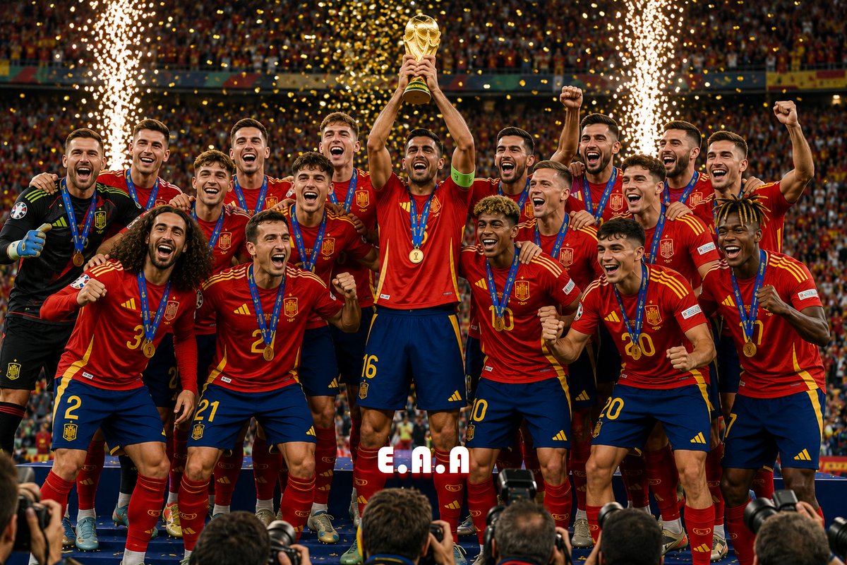 ElieAAnwar's tweet photo. #بس_هيك.. #إسبانيا #spain 🏆🇪🇸💪🏆
#FiFaWorldCup2026 https://t.co/w5bJNVlutr