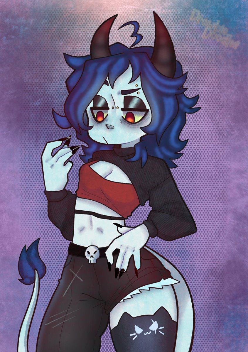 Drewbiedoodles's tweet photo. This piece was by far my favorite so far-

#artfight #artfight2026 #cute #oc #originalcharacter #demon #imp #helluvaboss #hazbinhotel #hotel #hazbin #devil https://t.co/JjTTh7PzSt