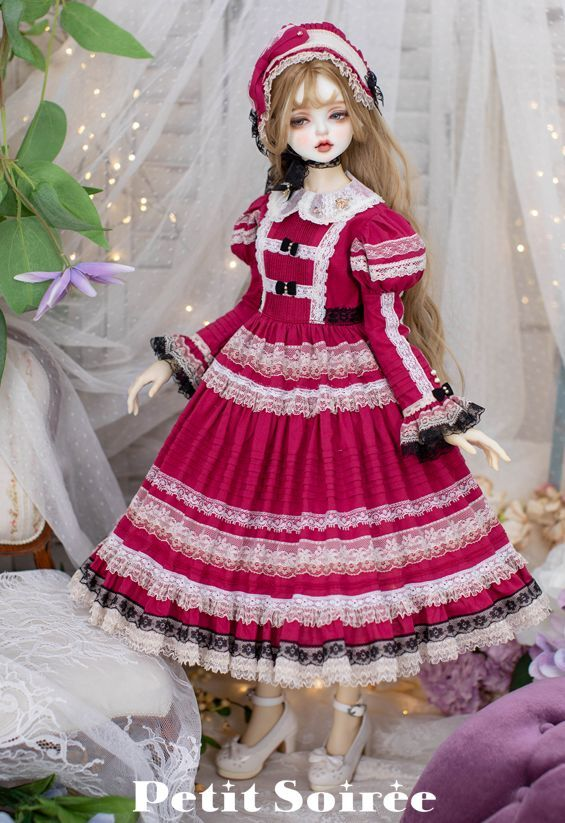 赤いドレスのドール 在庫/お洋服】 Petit Soirée 様より、【数量限定】BonBon 2025: Rose