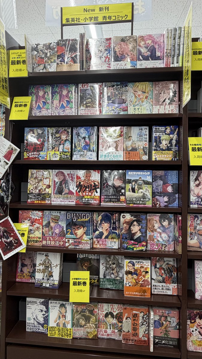 TSUTAYA_ICHI's tweet photo. ✨7/20（月）の新刊コミック出ました✨

全国発売日17日（金）の新刊が
入荷しています。

①青年コミック
②大判コミック

#終末のワルキューレ
#コアミックス
#集英社
#講談社
#イーストプレス
#彗星社
#秋田書店
#TSUTAYA一関中央店
#一関市
#書店
#本屋
#岩手県の本の入荷情報 https://t.co/8E6fHy5KAp
