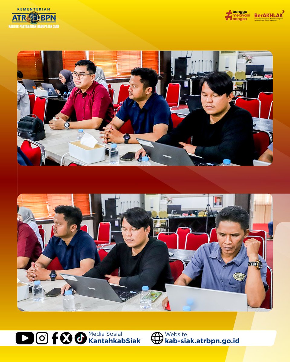 cutiestar45's tweet photo. Kantah Kabupaten Siak yang diwakili oleh Kasubbag TU, Bapak Dido Saputra, didampingi jajaran terkait, mengikuti Kegiatan Penyusunan Rencana Kerja dan Anggaran Kementerian/Lembaga (RKA-K/L) Pagu Anggaran T.A. 2027. Sabtu (18/07/2026).

Selengkapnya di : https://t.co/SlWm6KMLwa https://t.co/O2RV2Jumzl
